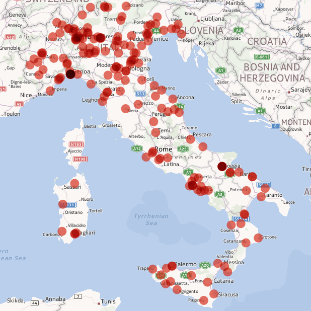 mappa morti lavoro